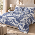 COLCHA HOME Coastal Leaves BOTANICA Collection Duvet Cover