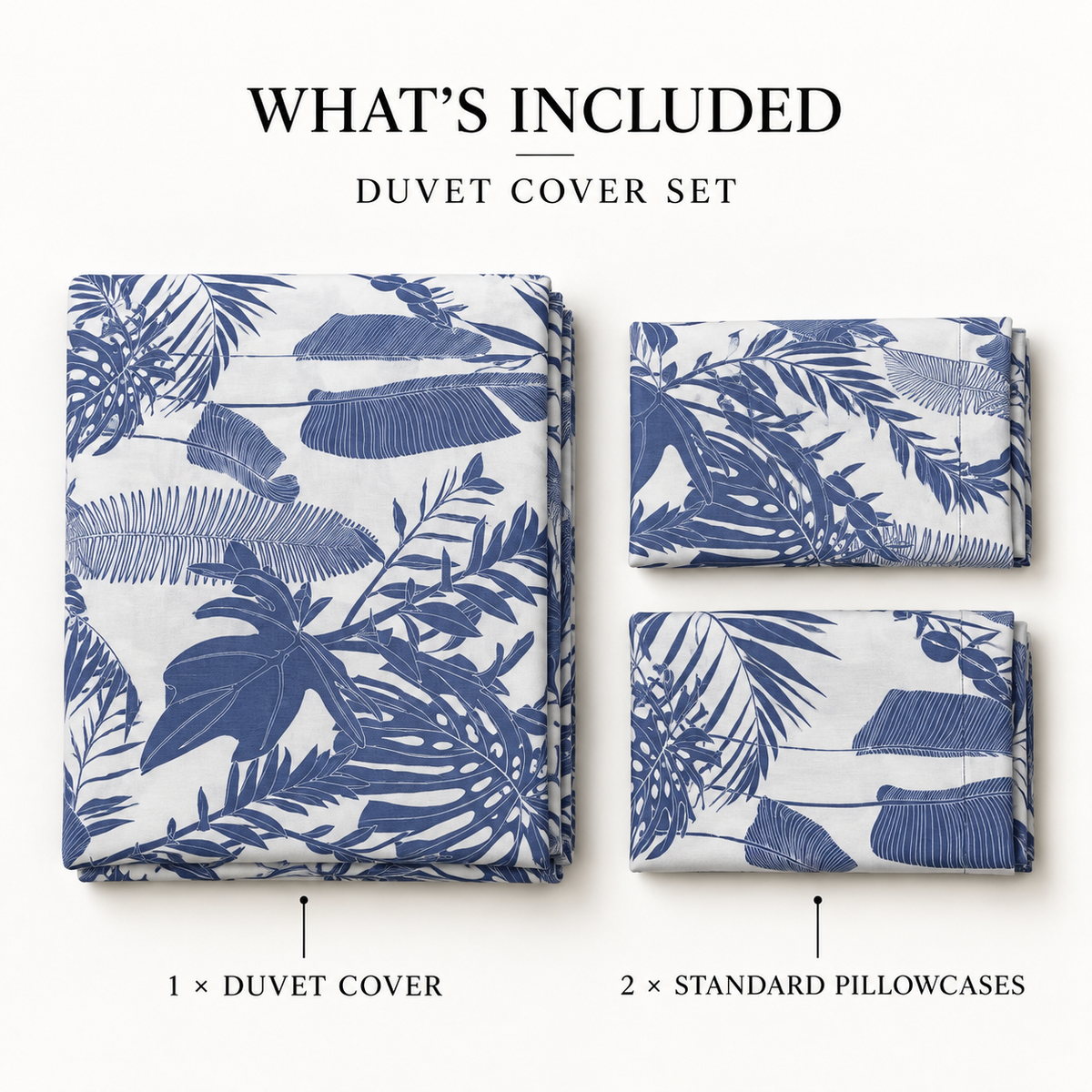COLCHA HOME Coastal Leaves BOTANICA Collection Duvet Cover