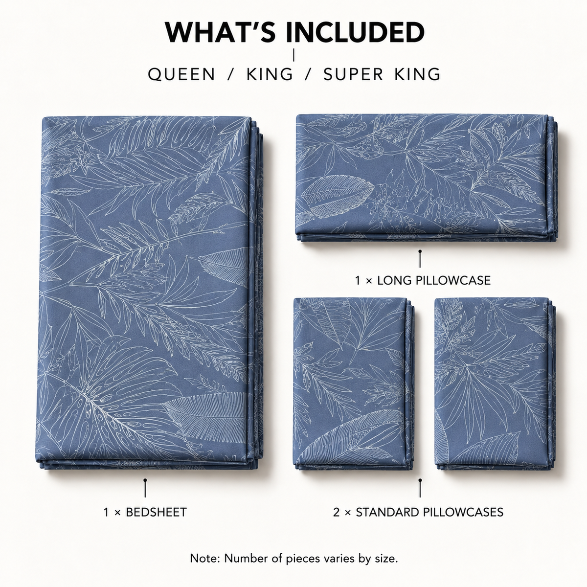 COLCHA HOME Dusky Leaves BOTANICA Collection Bedsheet