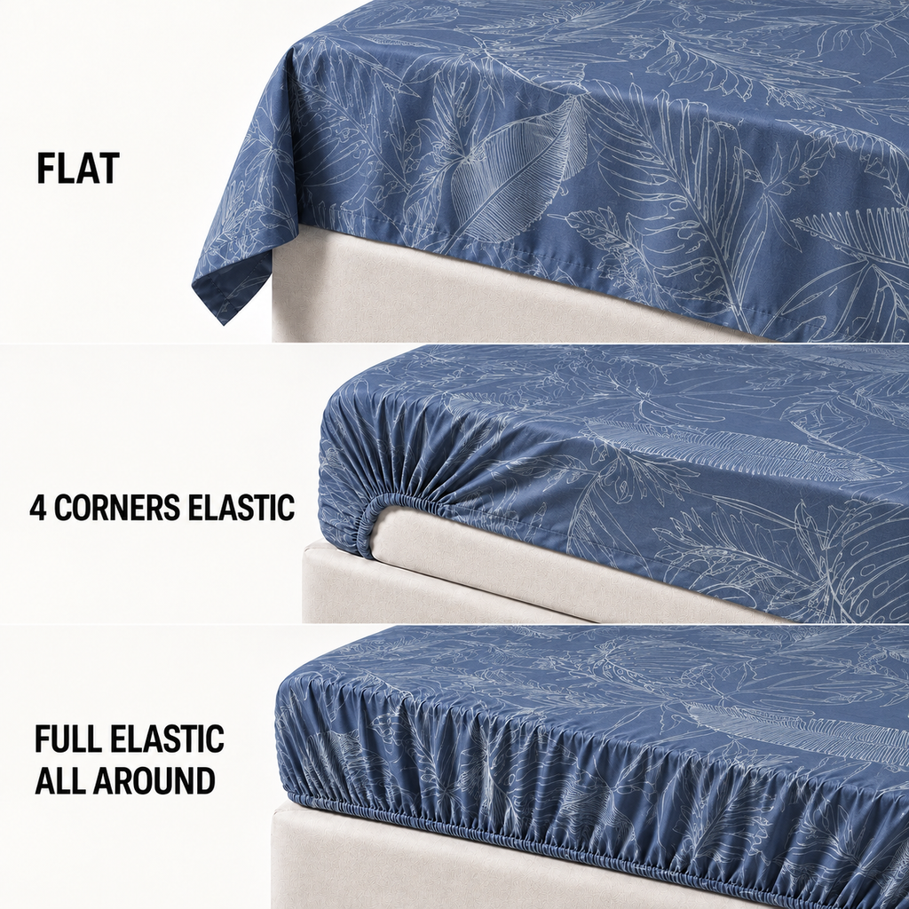 COLCHA HOME Dusky Leaves BOTANICA Collection Bedsheet