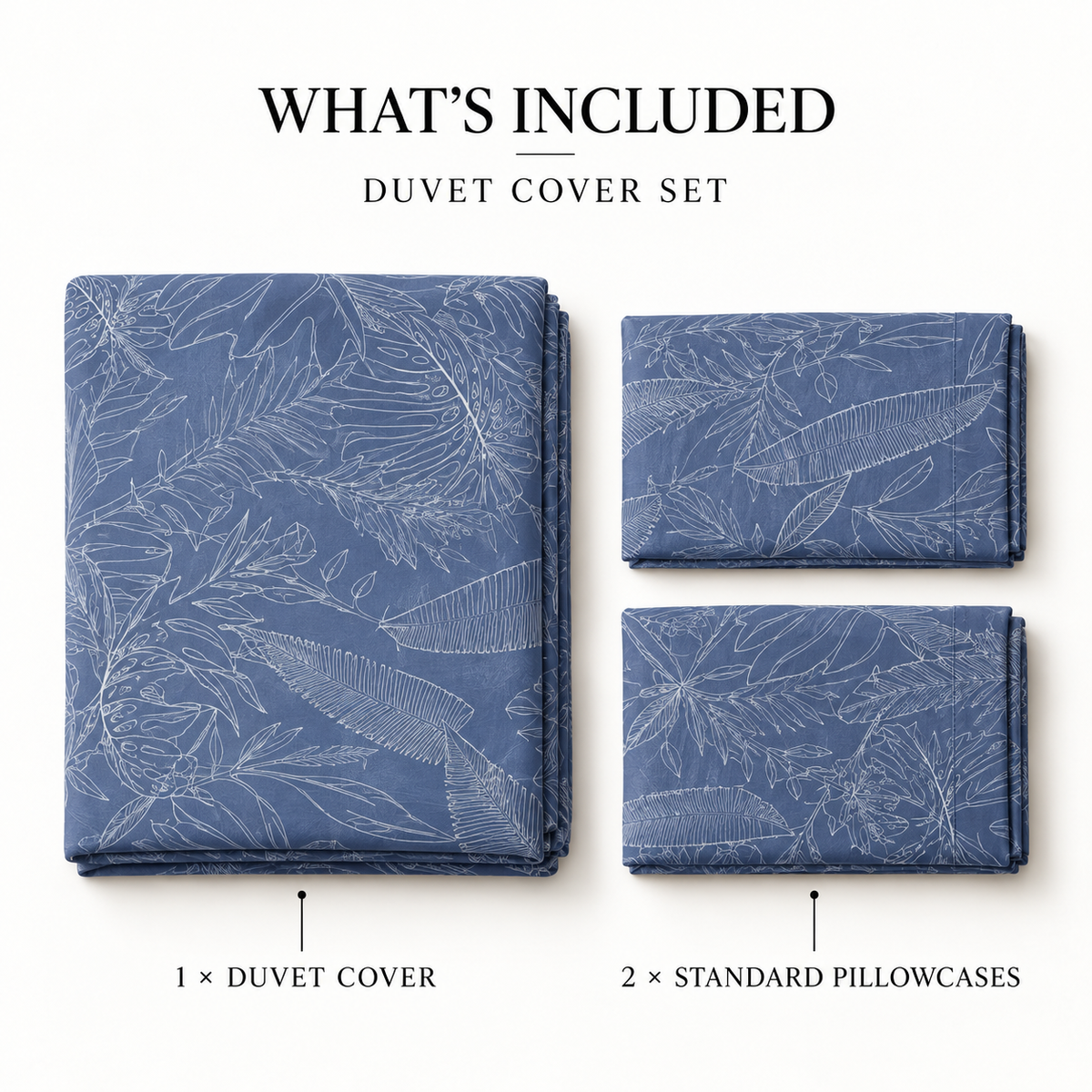 COLCHA HOME Dusky Leaves BOTANICA Collection Duvet Cover