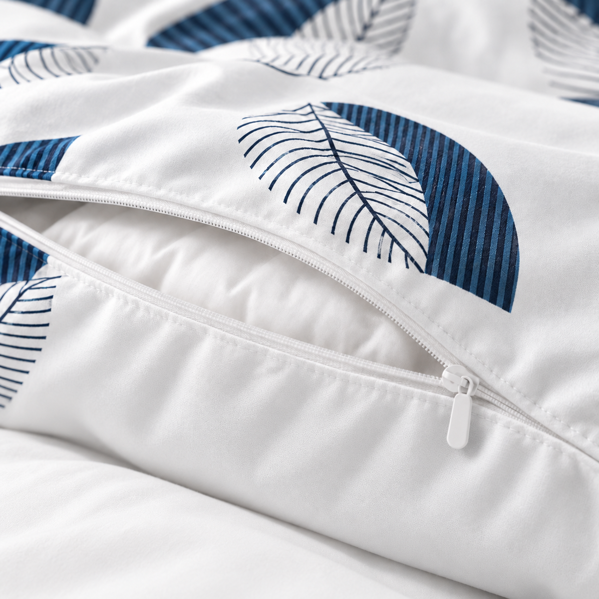 botanica indigo leaves duvet cover image 2