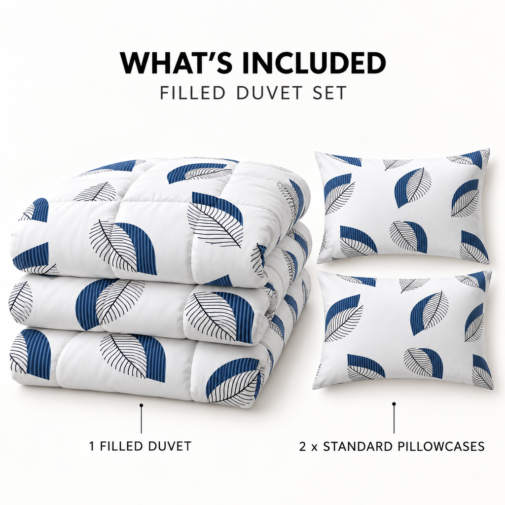 botanica indigo leaves filled duvet image 2