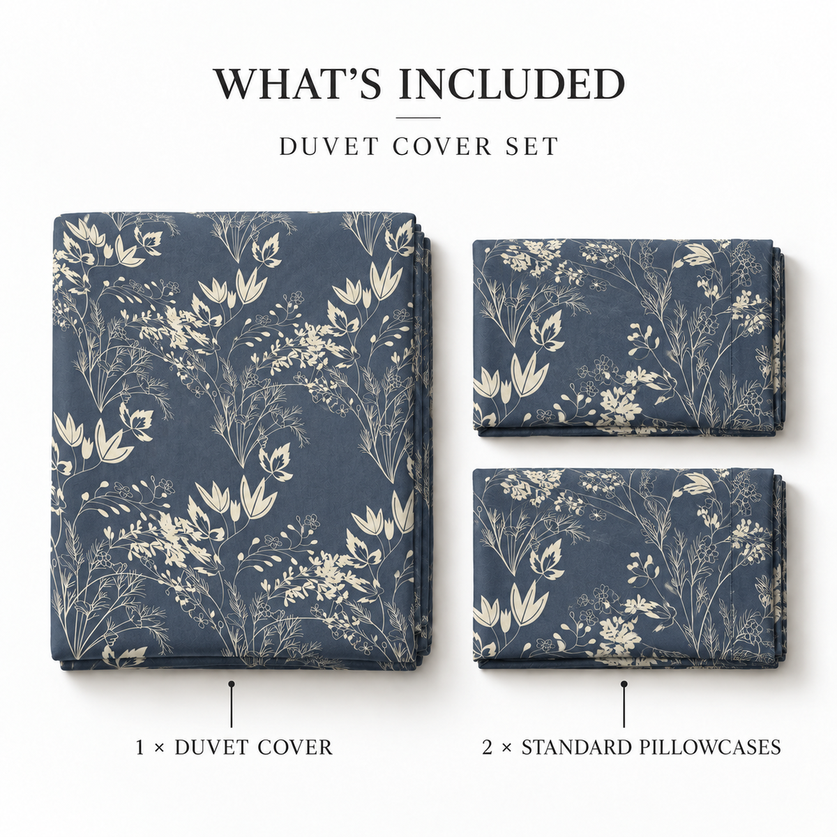 COLCHA HOME Midnight Meadow BOTANICA Collection Duvet Cover