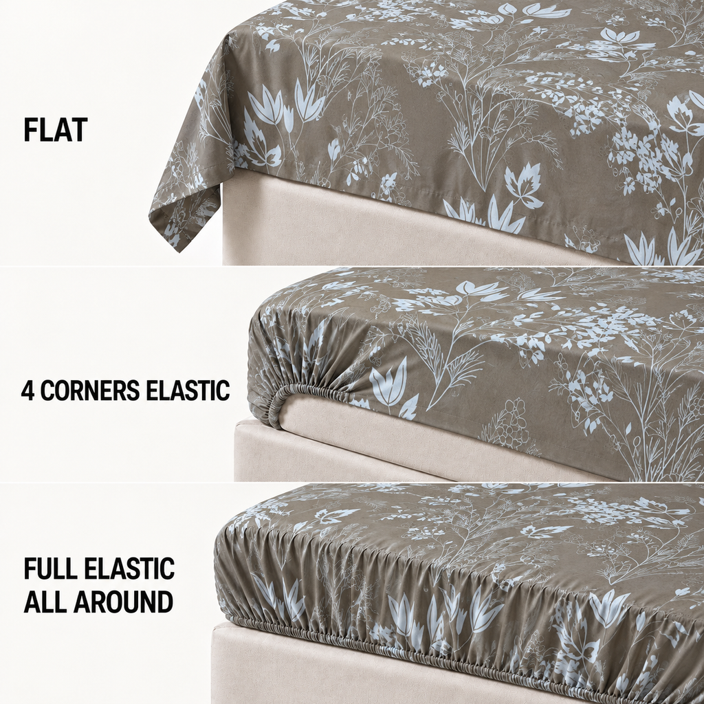 COLCHA HOME Mocha Meadow BOTANICA Collection Bedsheet