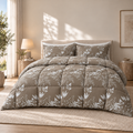 COLCHA HOME Mocha Meadow BOTANICA Collection Filled Duvet