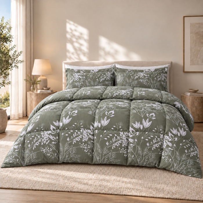 COLCHA HOME Sage Meadow BOTANICA Collection Filled Duvet