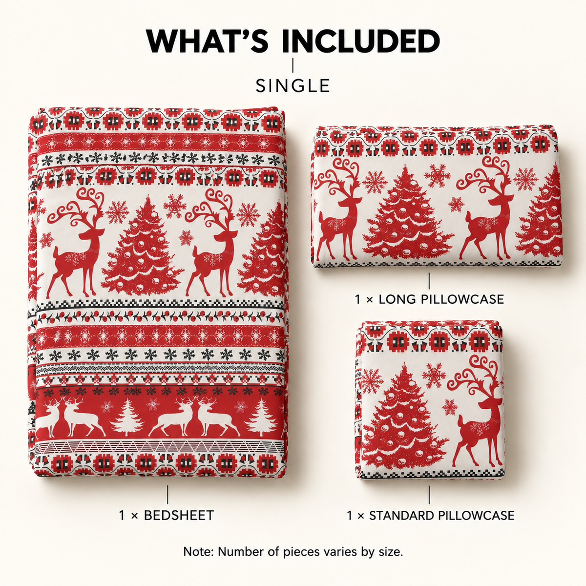 Festive Forest Bedsheet set contents