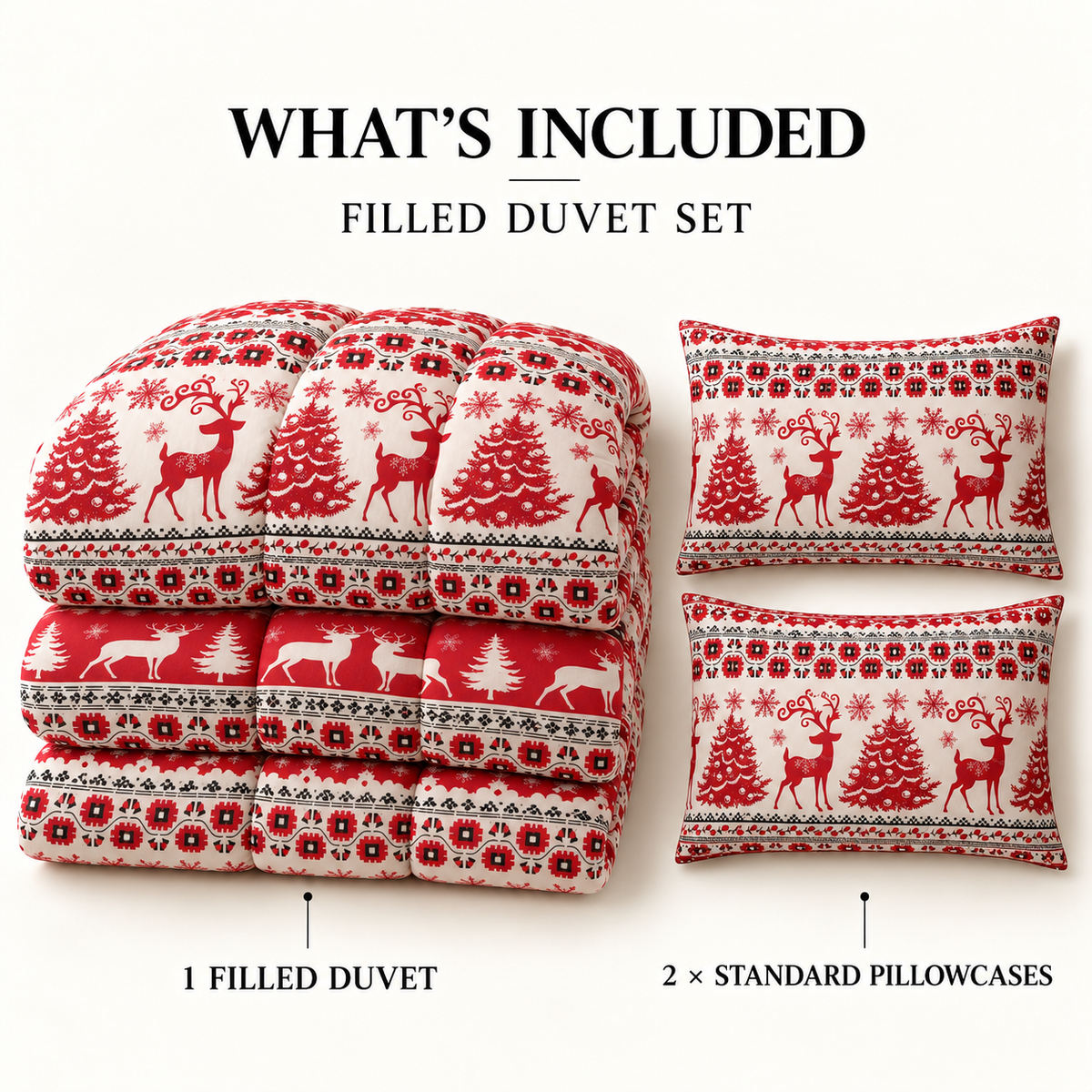 Festive Forest Filled Duvet detail
