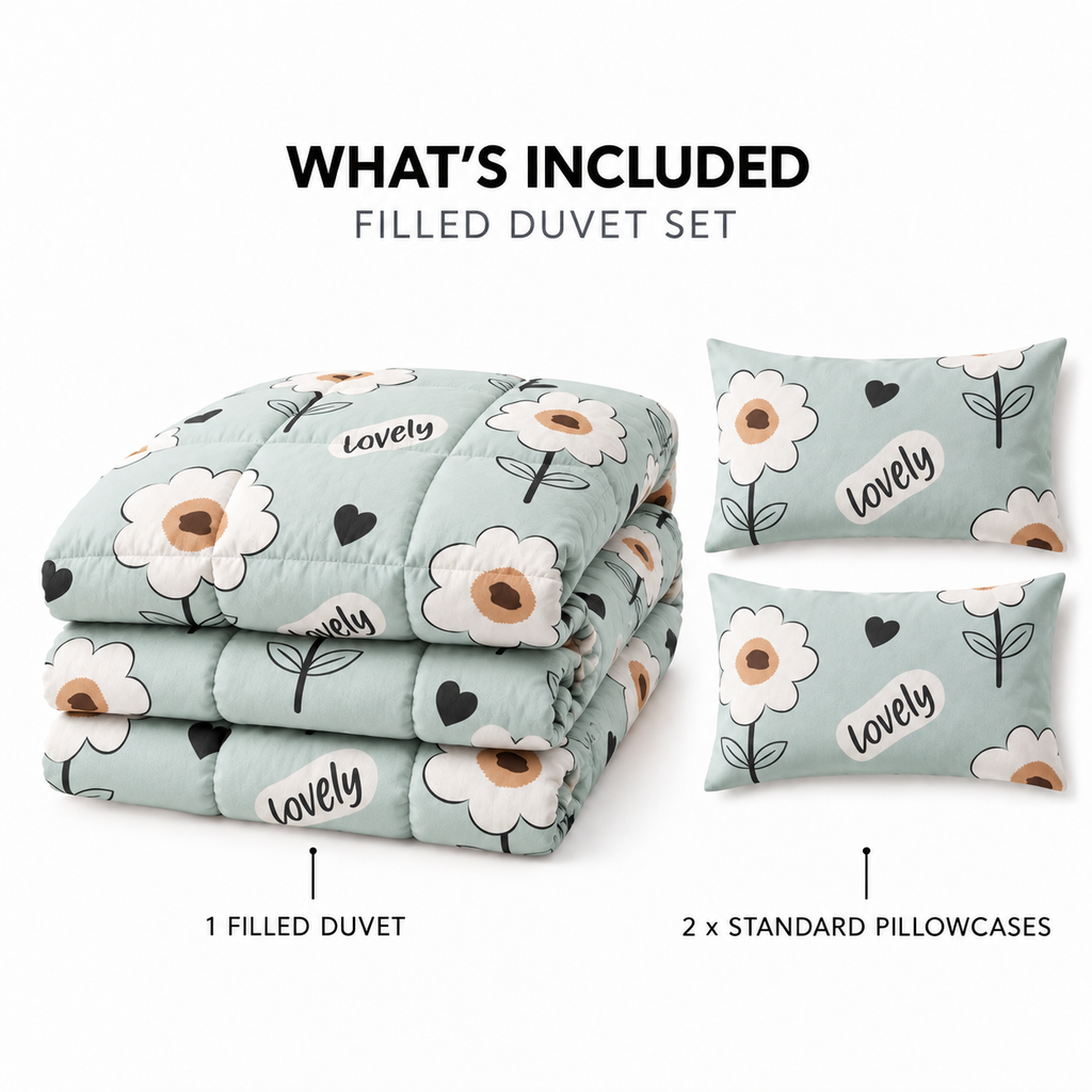 COLCHA HOME Daisy Love COLCHA LITTLE filled duvet set.