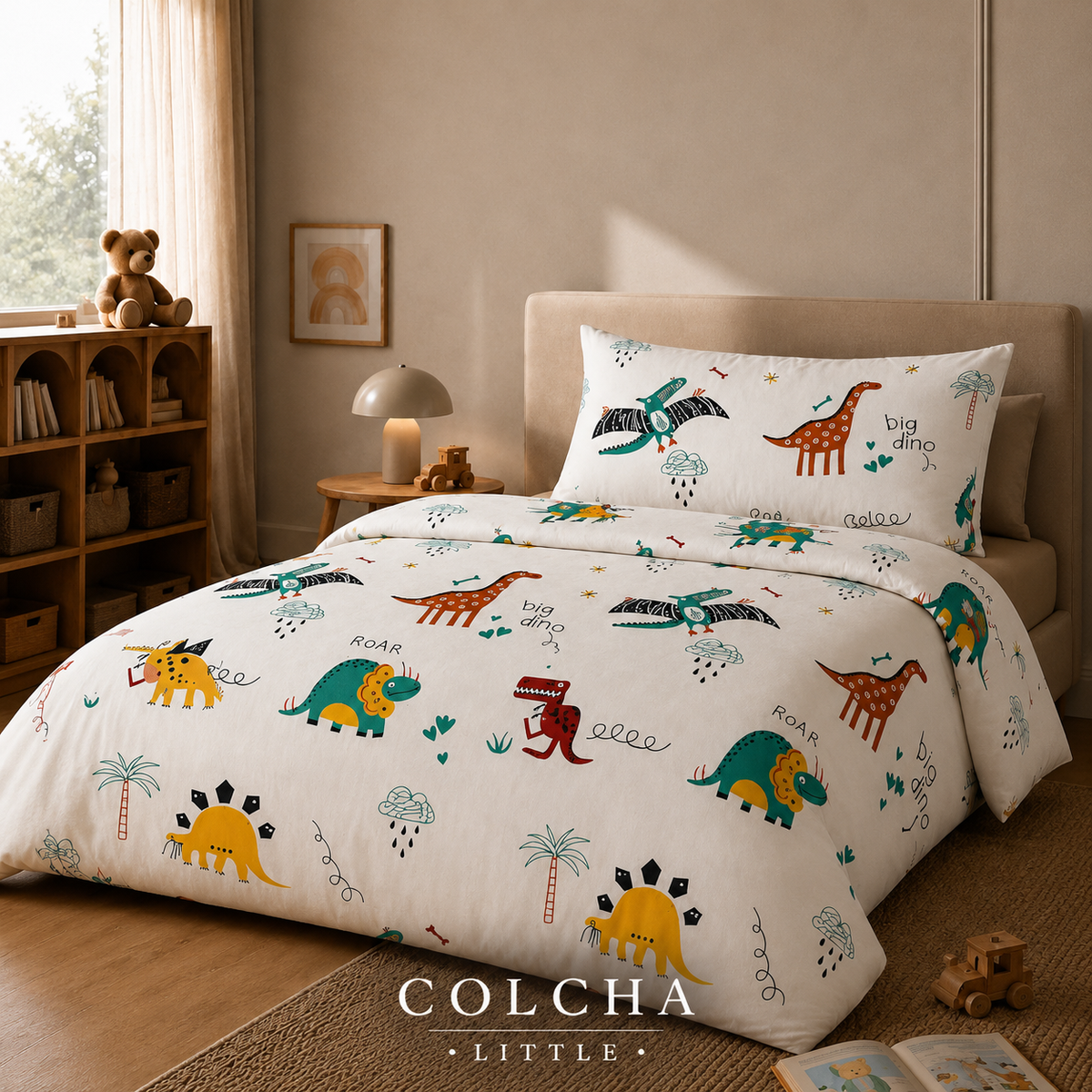 COLCHA LITTLE Dino Tales kids bedsheet