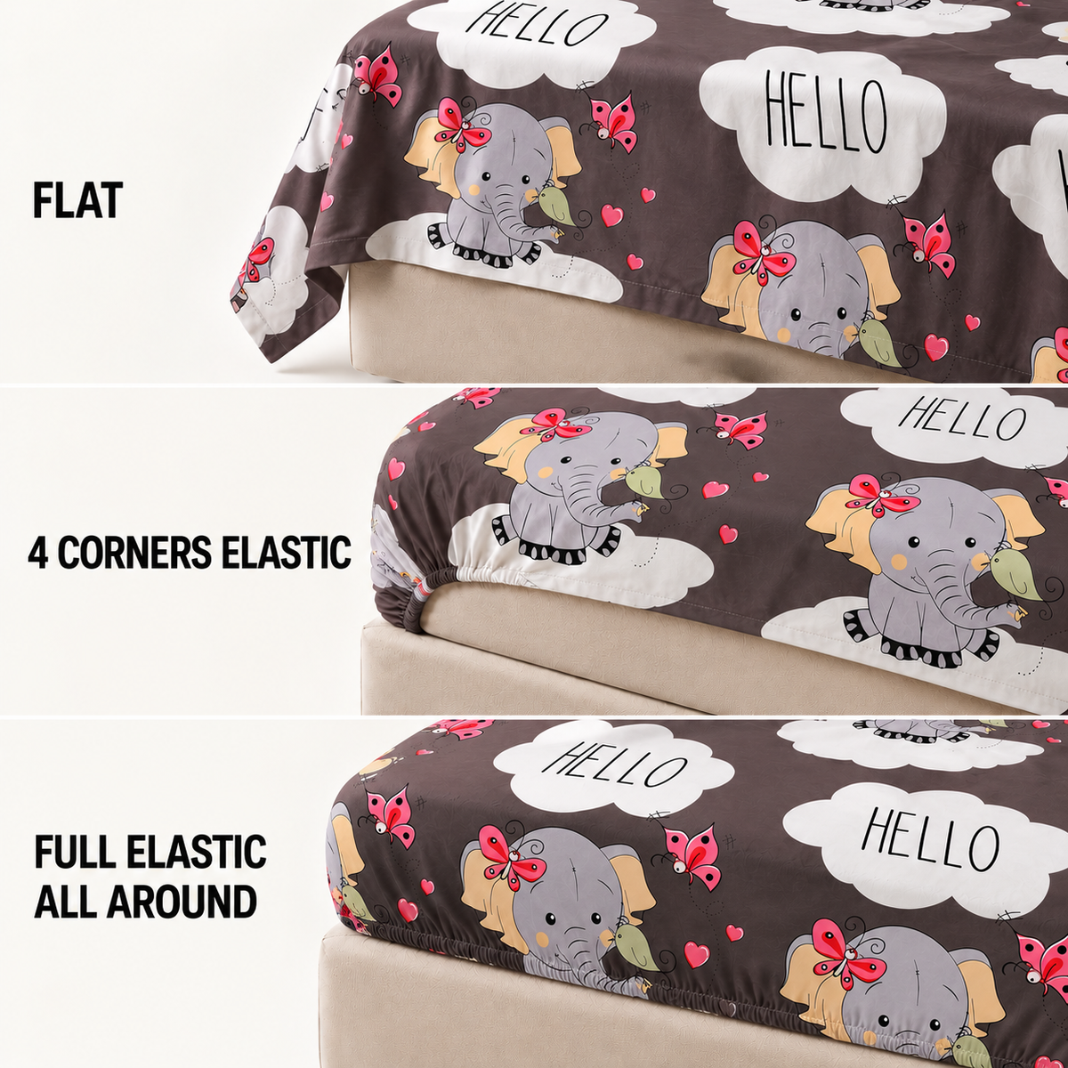 Dreamy Elephant bedsheet image 5