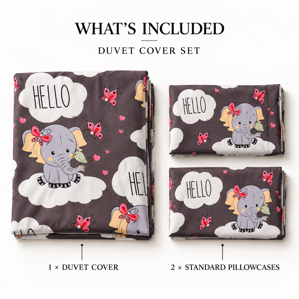 Dreamy Elephant Duvet Cover photo 3