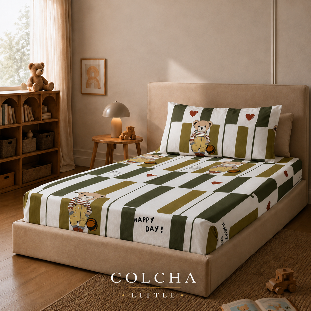 COLCHA LITTLE Happy Bear kids bedsheet