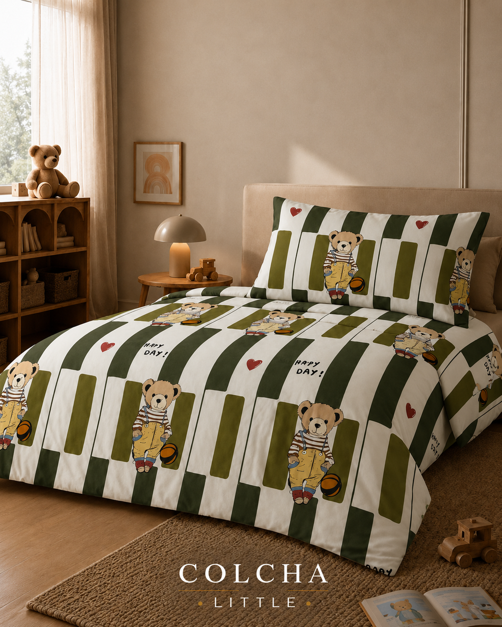 COLCHA LITTLE Happy Bear kids bedsheet
