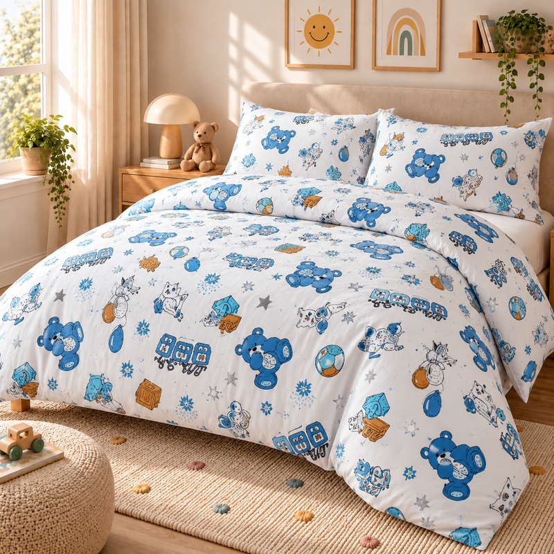 colcha-little-playful-teddy-duvet-cover image 1