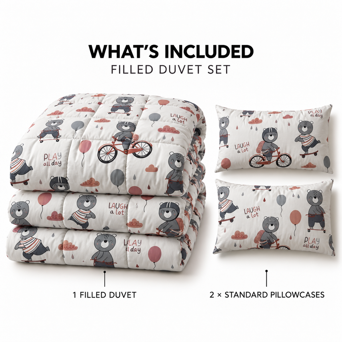 Teddy Adventures Filled Duvet