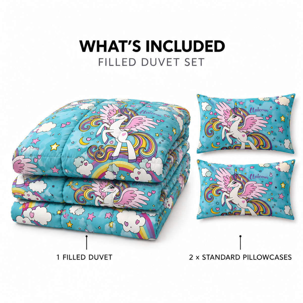 Unicorn Dreams Filled Duvet photo 2