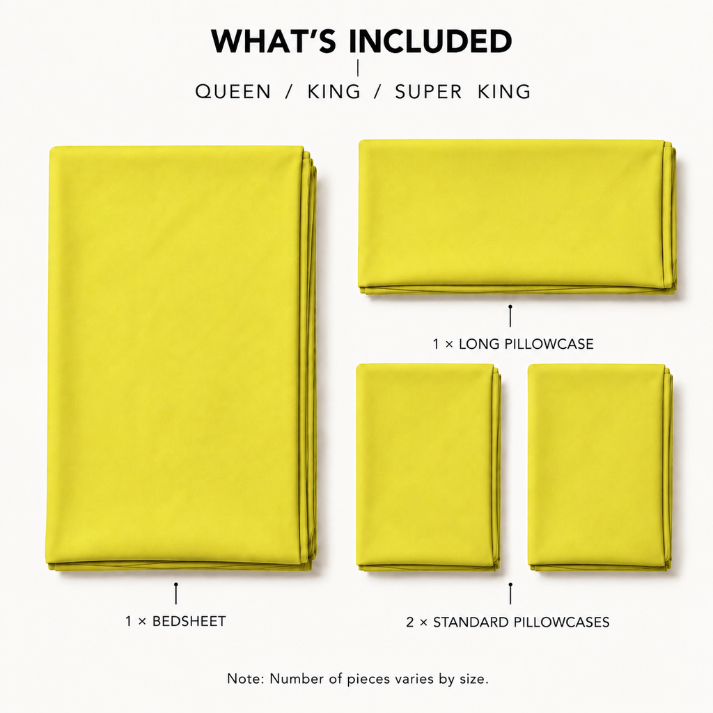 COLCHA HOME Citron Pure Collection bedsheet