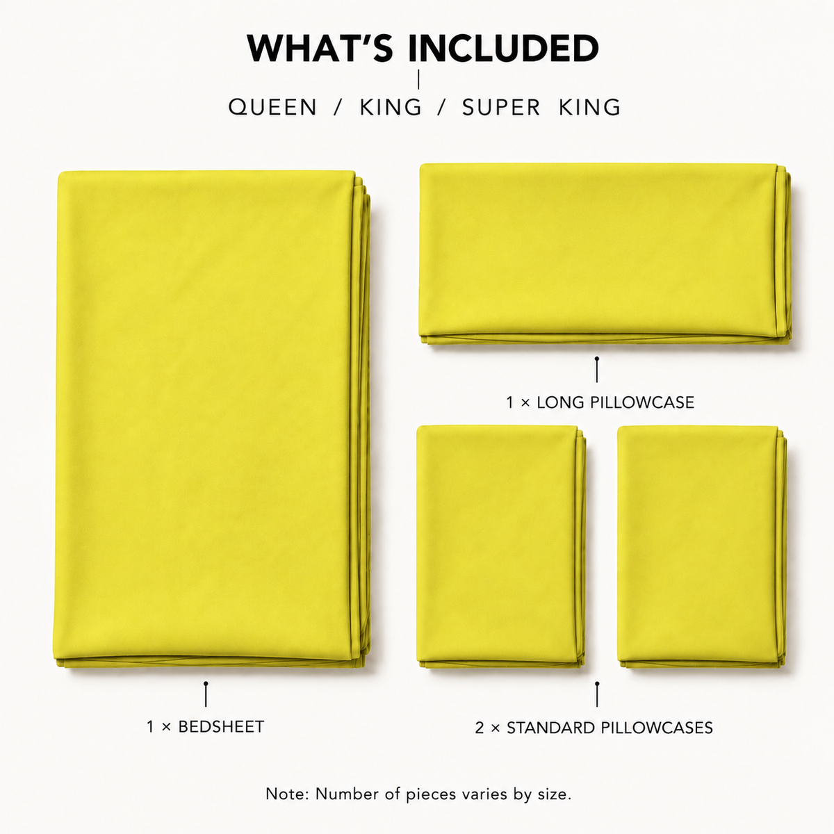COLCHA HOME Citron Pure Collection bedsheet