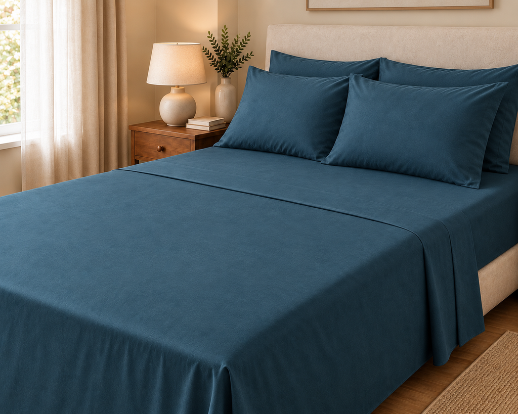 COLCHA HOME Pétrole Pure Collection bedsheet