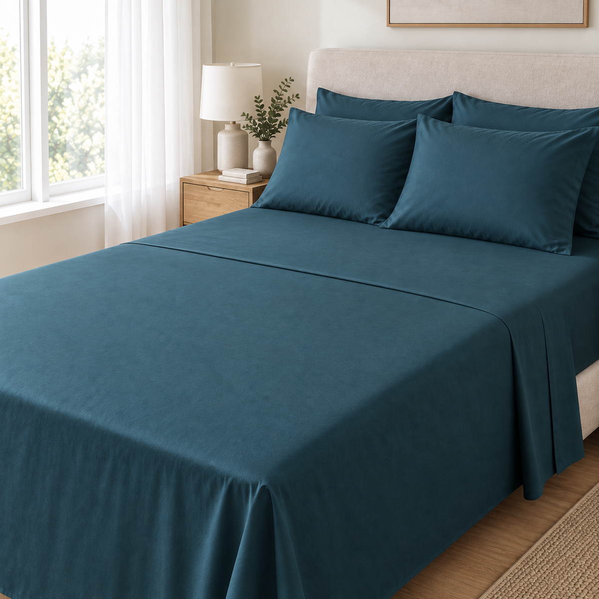 COLCHA HOME Pétrole Pure Collection bedsheet