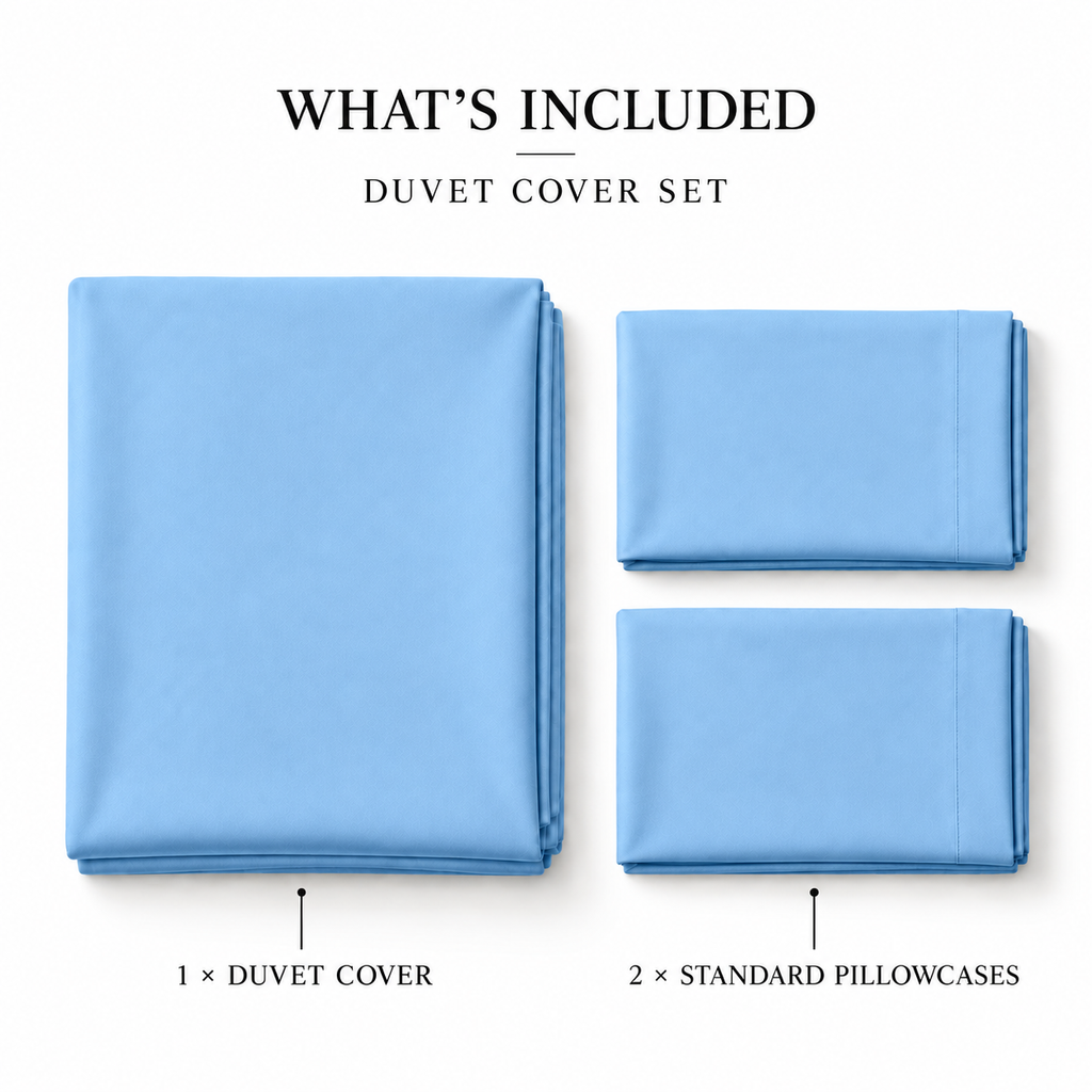 COLCHA HOME Azur Pure Collection duvet cover set.