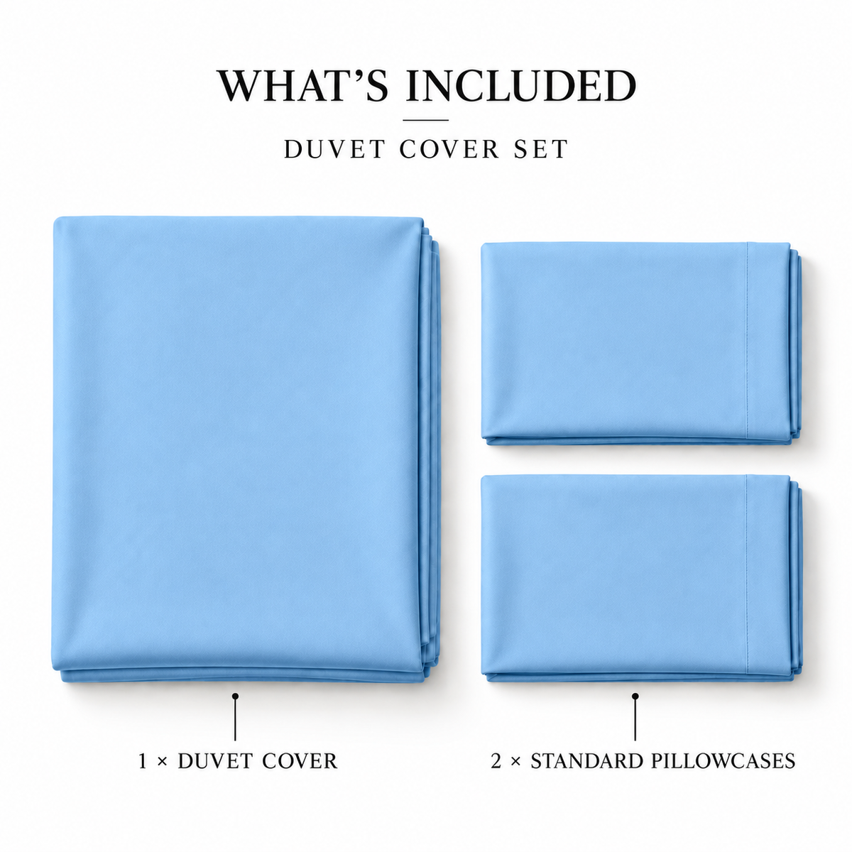 COLCHA HOME Azur Pure Collection duvet cover set.