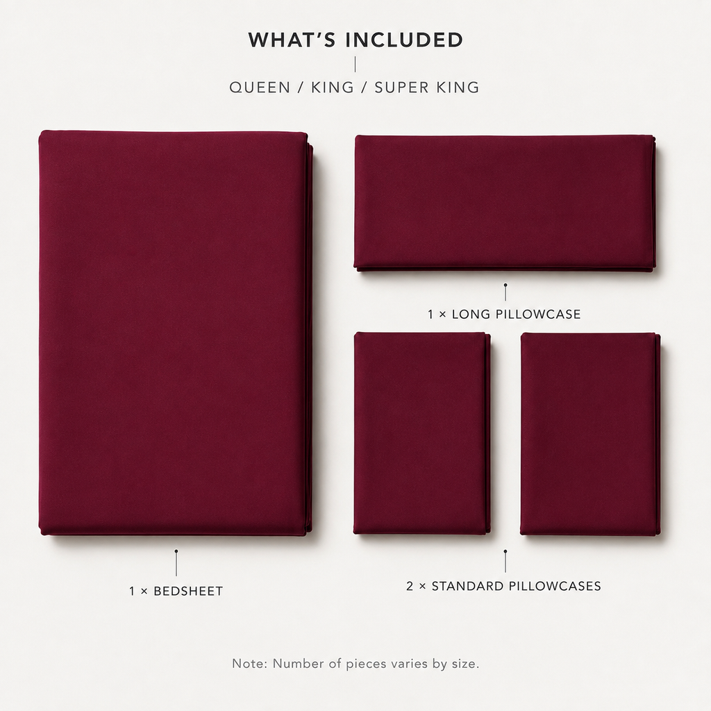 COLCHA HOME Bordeaux Pure Collection bedsheet
