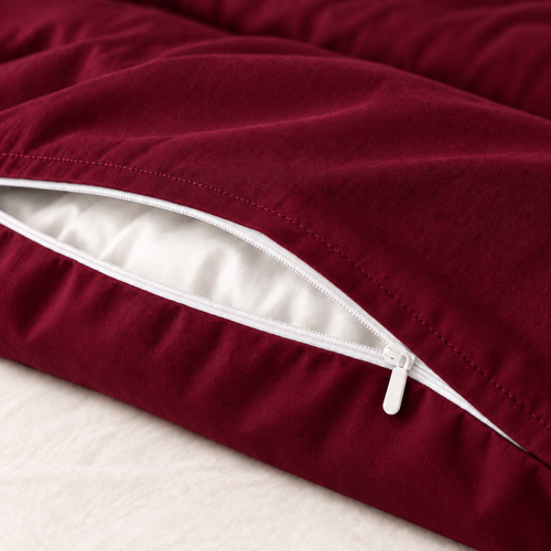 COLCHA HOME Bordeaux Pure Collection duvet cover detail.
