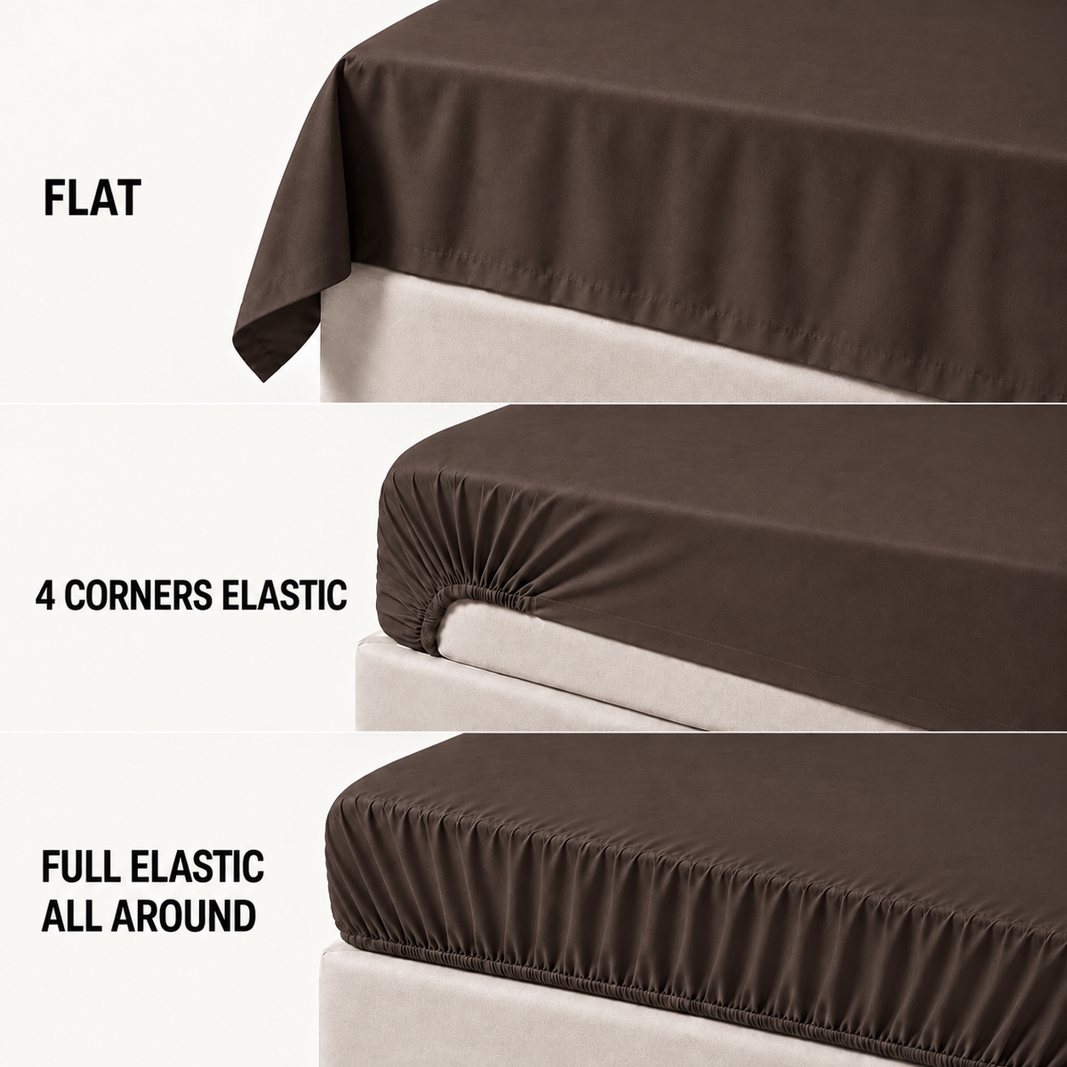 COLCHA HOME Cacao Pure Collection bedsheet