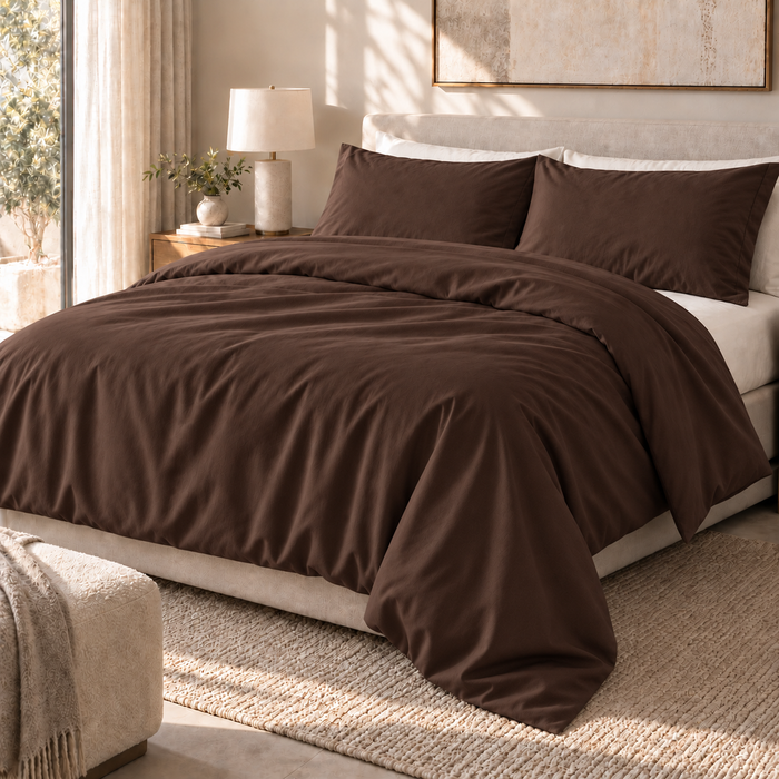 COLCHA HOME Cacao Pure Collection duvet cover.
