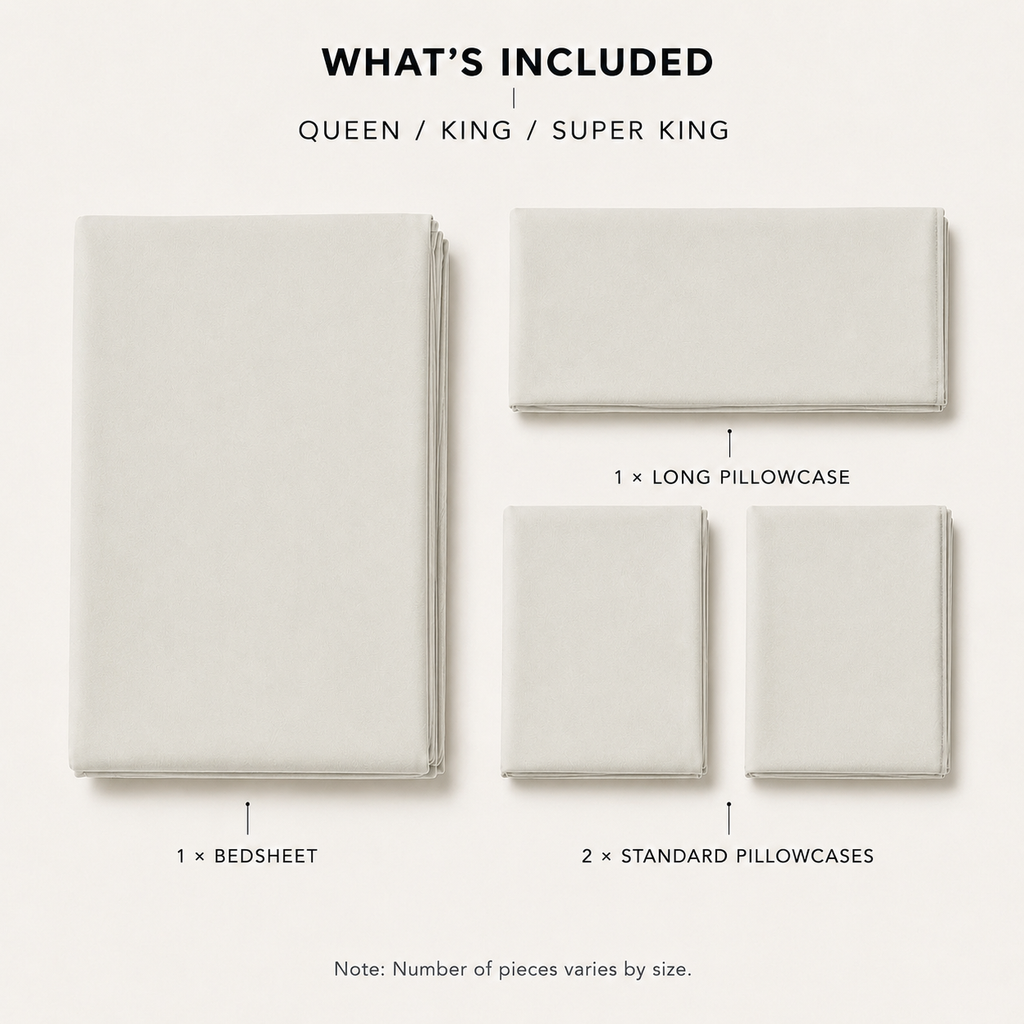 COLCHA HOME Crème Pure Collection bedsheet
