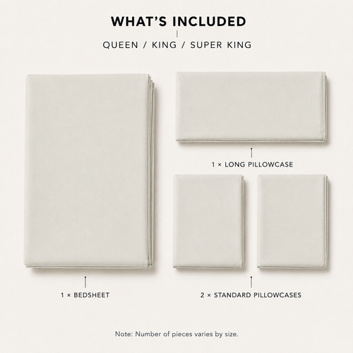 COLCHA HOME Crème Pure Collection bedsheet