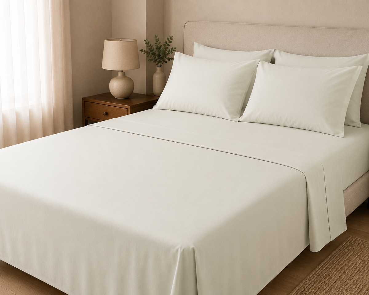 COLCHA HOME Crème Pure Collection bedsheet