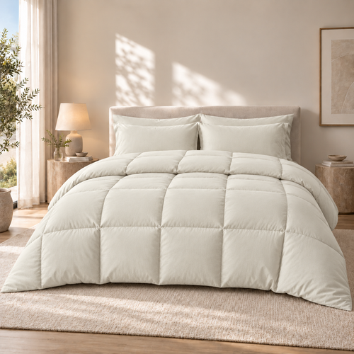 COLCHA HOME Crème Pure Collection filled duvet.