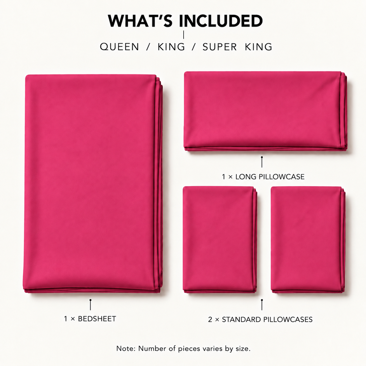 COLCHA HOME Fuchsia Pure Collection bedsheet
