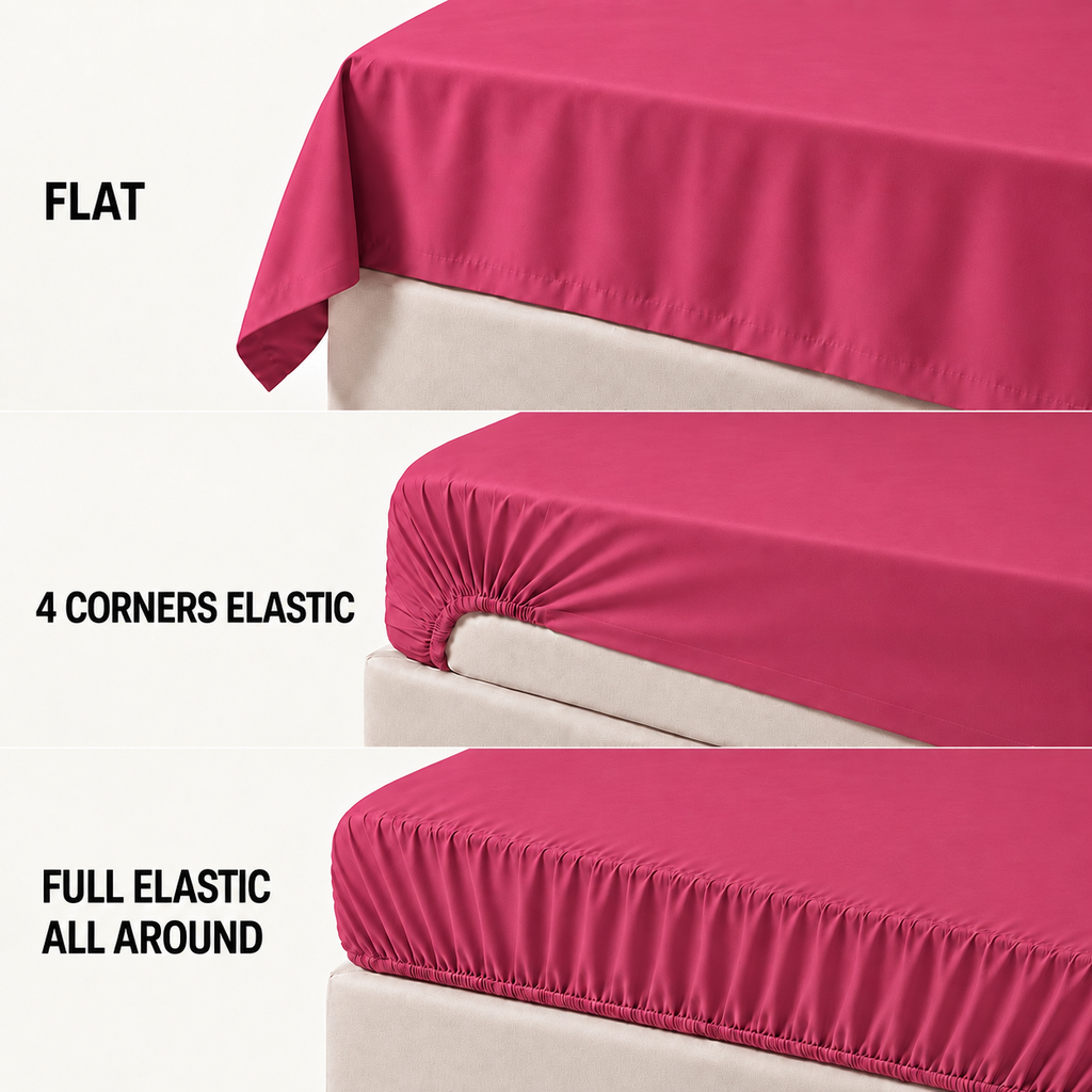 COLCHA HOME Fuchsia Pure Collection bedsheet