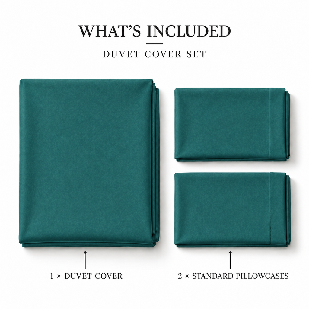 COLCHA HOME Jade Pure Collection duvet cover set.