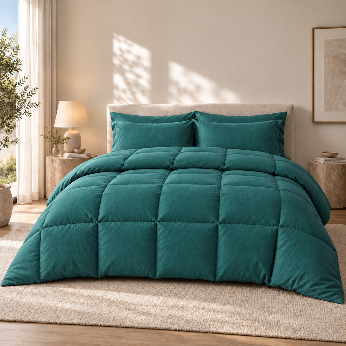 COLCHA HOME Jade Pure Collection filled duvet.