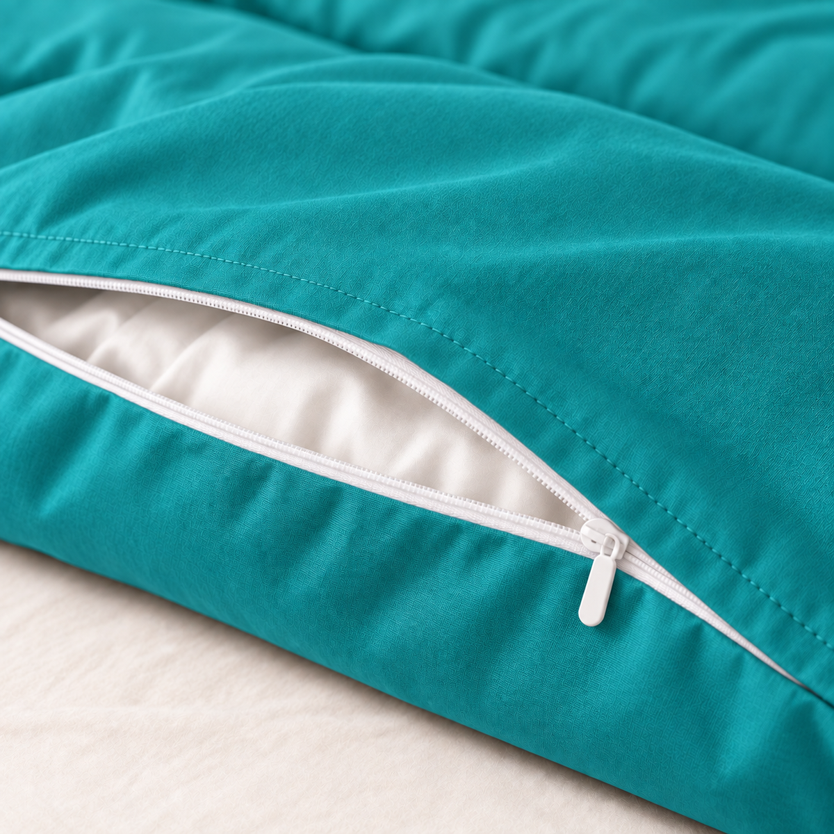 COLCHA HOME Lagune Pure Collection duvet cover detail.