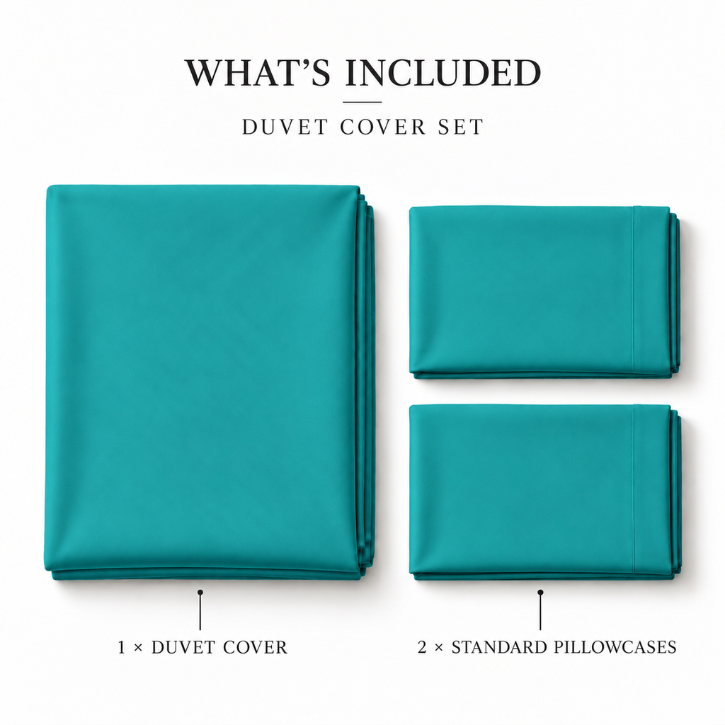 COLCHA HOME Lagune Pure Collection duvet cover set.