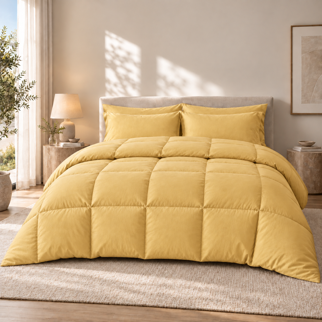 COLCHA HOME Lumière Pure Collection filled duvet.