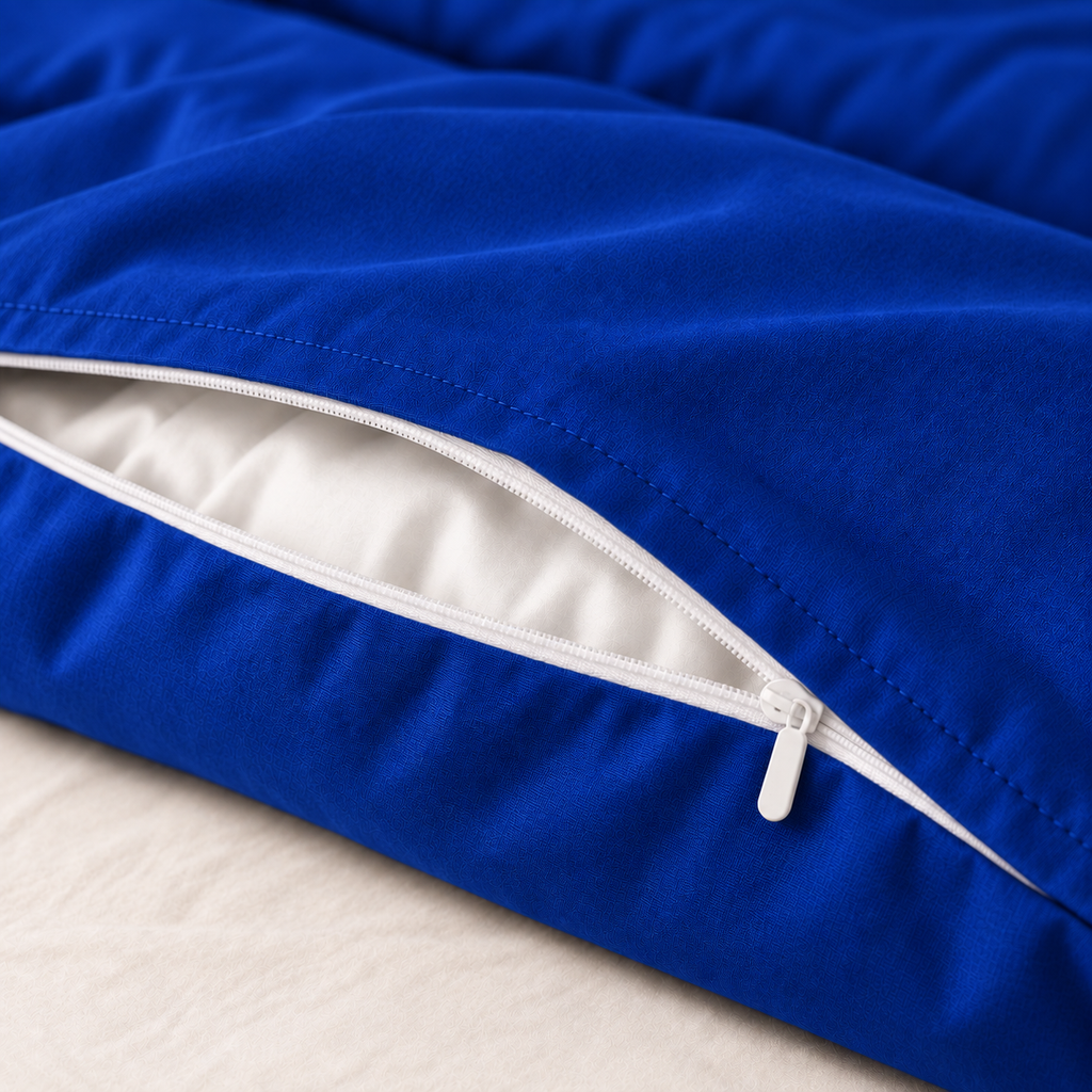 COLCHA HOME Majesté Pure Collection duvet cover detail.