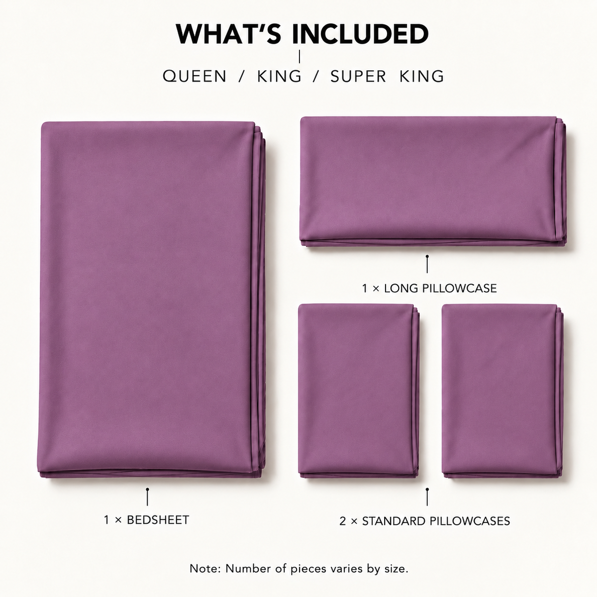 COLCHA HOME Mauve Pure Collection bedsheet