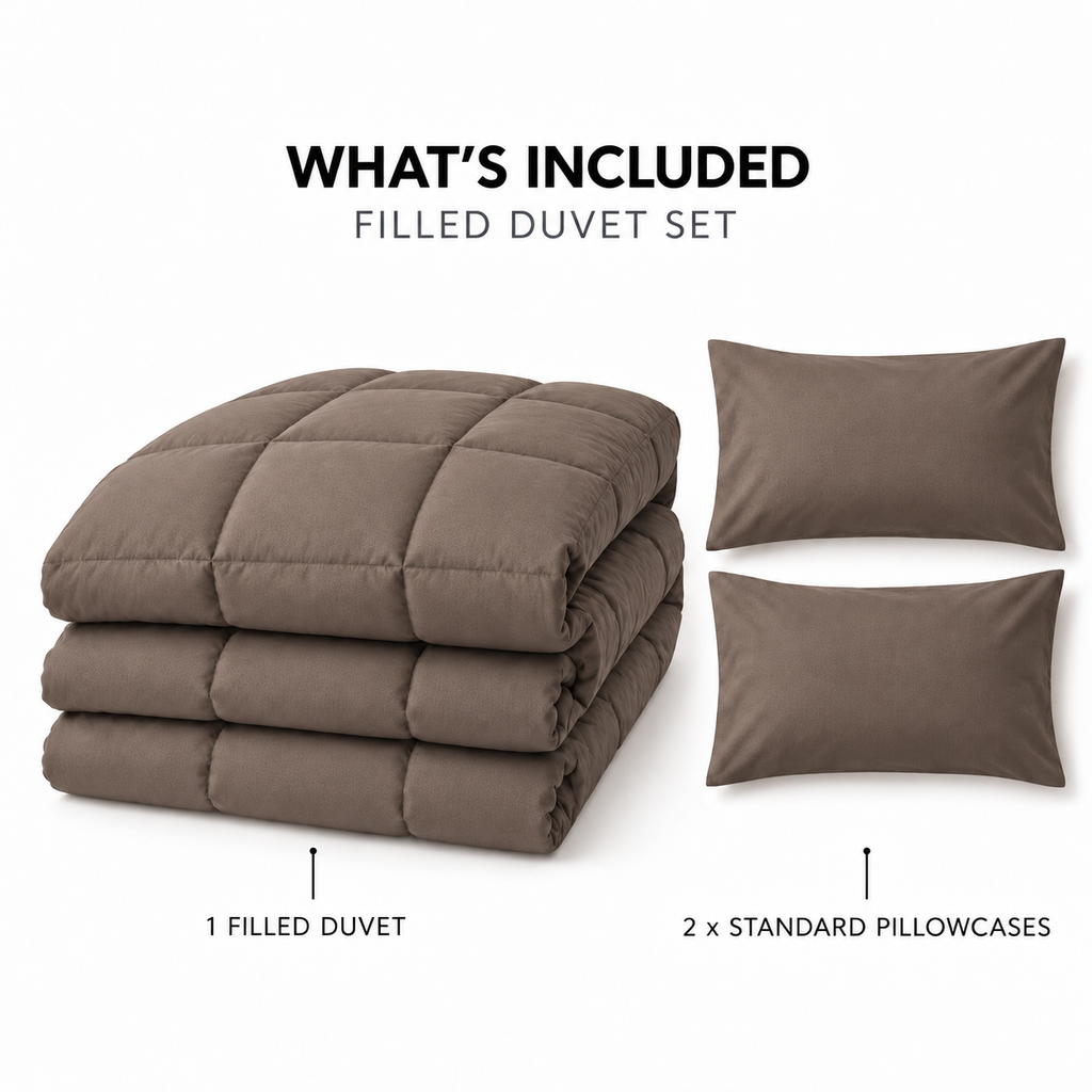 COLCHA HOME Moka Pure Collection filled duvet