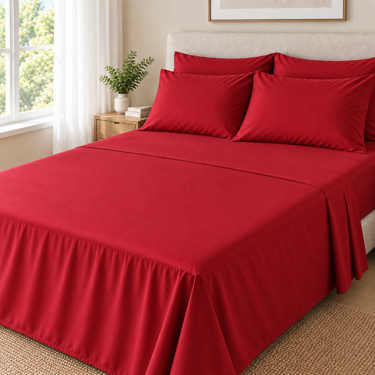 COLCHA HOME Rouge Pure Collection bedsheet