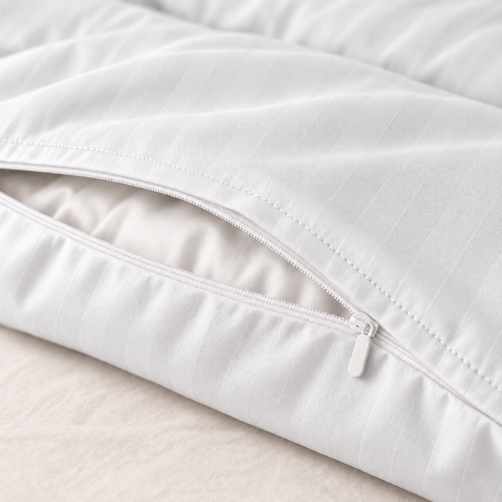 COLCHA HOME Angel Timeless Stripes duvet cover detail.