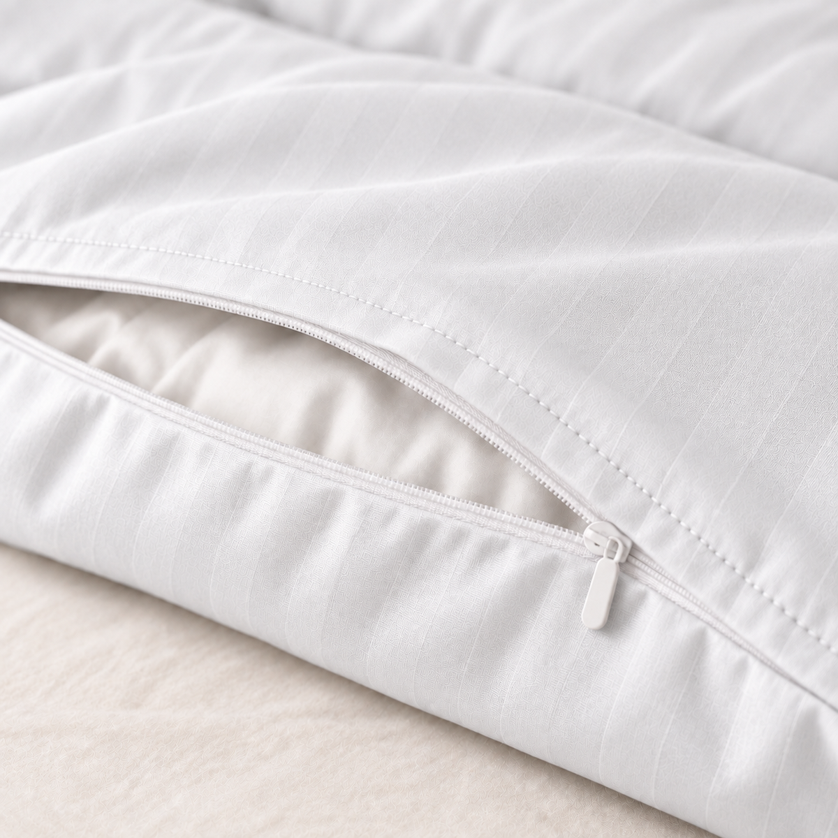 COLCHA HOME Angel Timeless Stripes duvet cover detail.