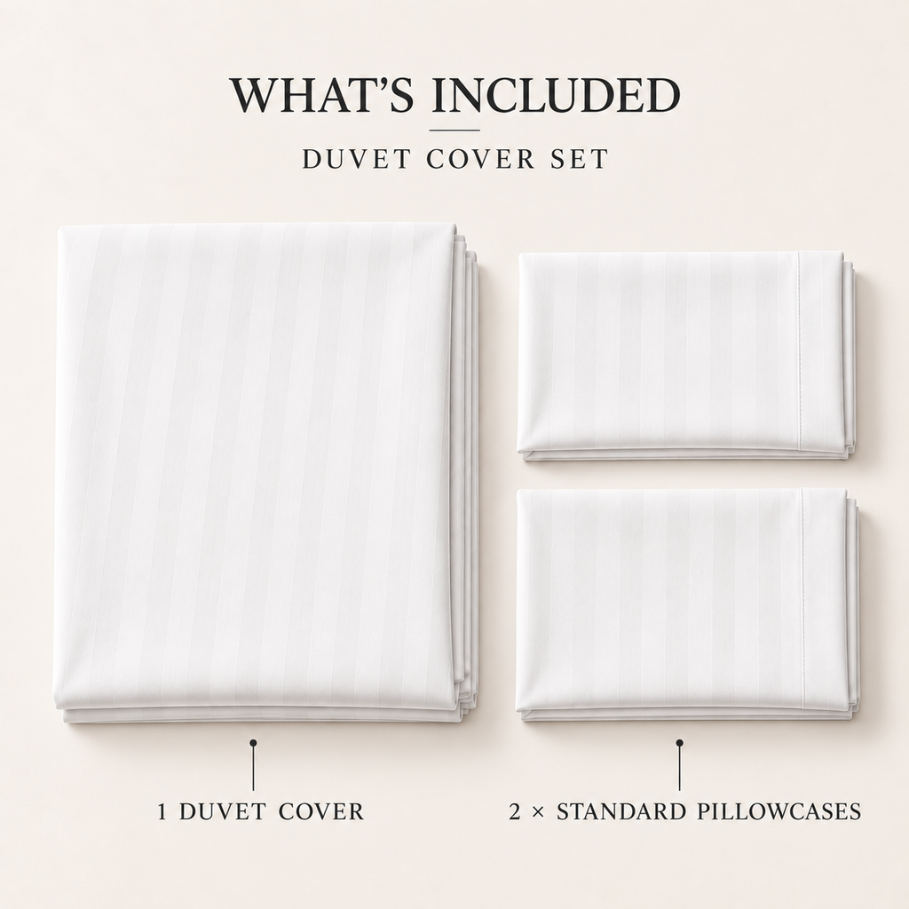 COLCHA HOME Angel Timeless Stripes duvet cover set.